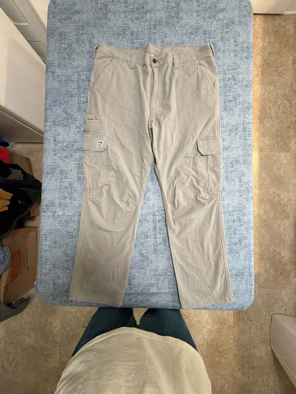 Tyndale FRC Flame Resistant Cargo Pants Men's Size 40x30 Gray CAT2 NFPA 2112